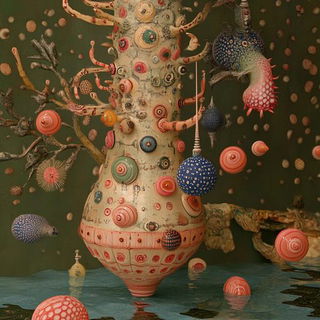 Inkcap Cinema style, Midjourney V6.1: abstract 3D render