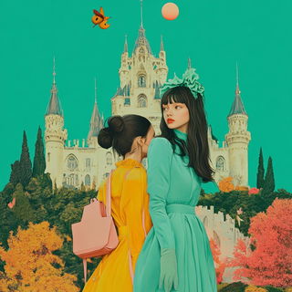 Archespun style, Midjourney V6.1: retro fairy-tale illustration