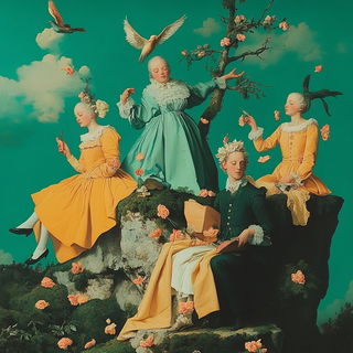 Archespun style, Midjourney V6.1: classical 18th-century oil painting