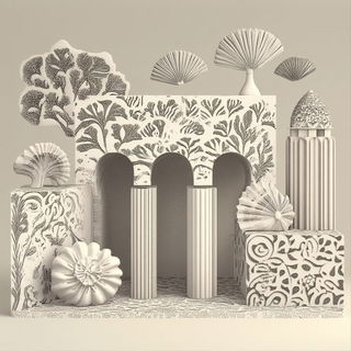 Glazeflux style, Midjourney V6.1: abstract 3D render