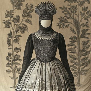 Glazeflux style, Midjourney V6.1: haute-couture fashion outfit