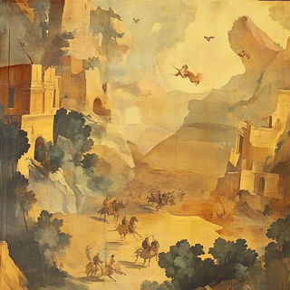 Thalassoglyphics style, Midjourney V6.1: classical 18th-century oil painting