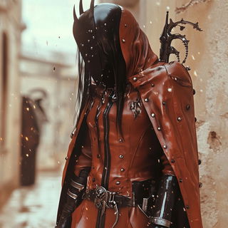 Pagodaflow style, Midjourney V6.1: concept art character design of retropunk steam knight
