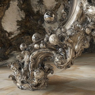 Xyloglaze style, Midjourney V6.1: abstract 3D render