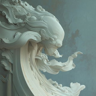 Glyphflora style, Midjourney V6.1: abstract 3D render
