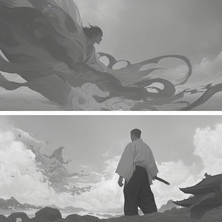 Glyphflora style, Midjourney V6.1: black-and-white manga comic strip