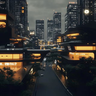 Starroot Current style, Midjourney V6.1: megacity with futuristic bioarchitecture