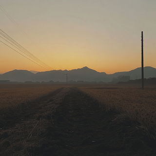 Starroot Current style, Midjourney V6.1: realistic landscape photograph of quiet dawn