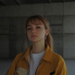 Starroot Current style, Midjourney V6.1: photographic portrait of female protagonist