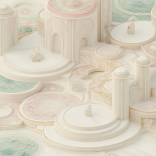Luminarch style, Midjourney V6.1: abstract 3D render