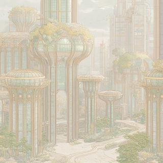 Luminarch style, Midjourney V6.1: megacity with futuristic bioarchitecture