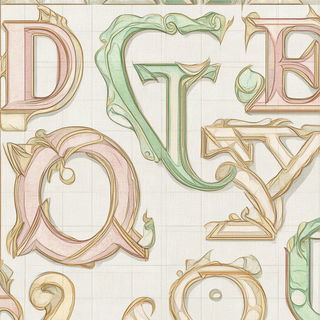 Luminarch style, Midjourney V6.1: typographic composition with large letters