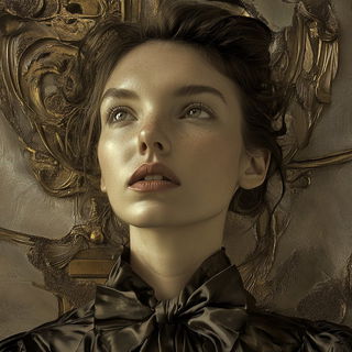 Balloonjaw Expedition style, Midjourney V6.1: photographic portrait of female protagonist