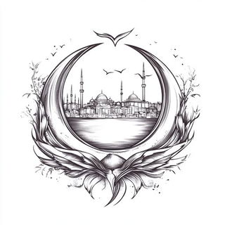 Astral Etchcraft style, Midjourney V6.1: bold minimalist logo design for Istanbul city municipal services