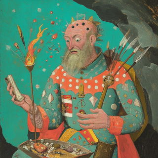 Particlefjord style, Midjourney V6.1: classical 18th-century oil painting