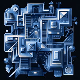 Graphitome style, Midjourney V6.1: technical infrastructure blueprint schematics