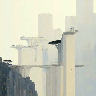 Machinogravure style, Midjourney V6.1: megacity with futuristic bioarchitecture