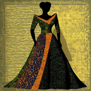 Jungle Accordionism style, Midjourney V6.1: haute-couture fashion outfit