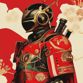Bloodhaze Orrery style, Midjourney V6.1: concept art character design of retropunk steam knight
