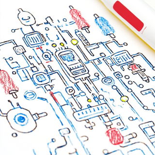 Castellune style, Midjourney V6.1: technical infrastructure blueprint schematics