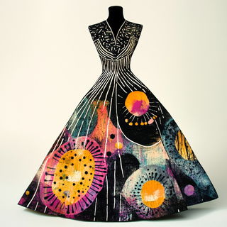 Redband Attrition style, Midjourney V6.1: haute-couture fashion outfit