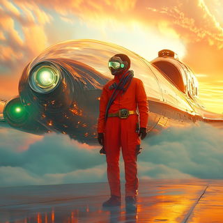 Banded Caravan Chromatics style, Midjourney V6.1: cinematic shot from sci-fi movie