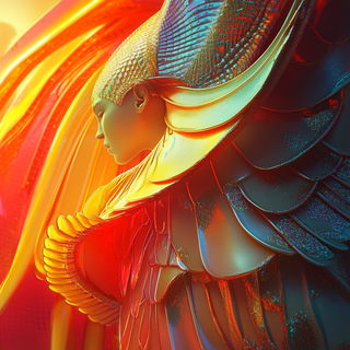Banded Caravan Chromatics style, Midjourney V6.1: creative pattern composition