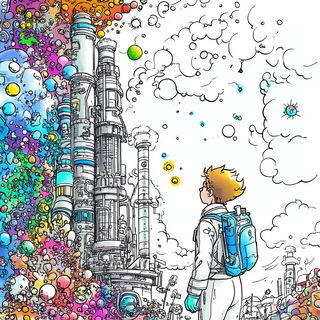 Lithicircle style, Midjourney V6.1: editorial illustration for popular scientific magazine cover