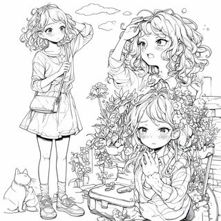 Lithicircle style, Midjourney V6.1: black-and-white manga comic strip