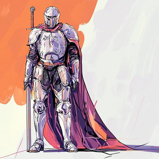 Atelier Keshui style, Midjourney V6.1: concept art character design of retropunk steam knight