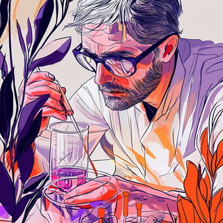 Atelier Keshui style, Midjourney V6.1: editorial illustration for popular scientific magazine cover
