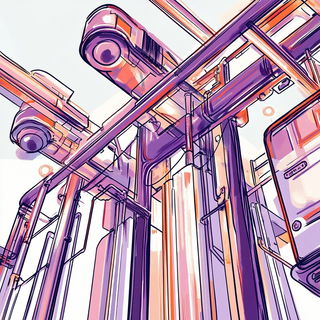 Atelier Keshui style, Midjourney V6.1: technical infrastructure blueprint schematics