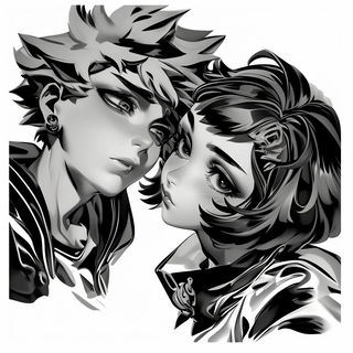 Folkloriform style, Midjourney V6.1: black-and-white manga comic strip