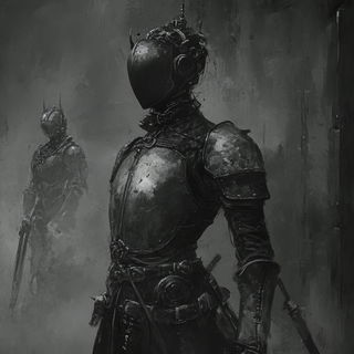 Cineforge style, Midjourney V6.1: concept art character design of retropunk steam knight