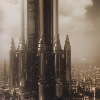 Platform Zero Domesticity style, Midjourney V6.1: megacity with futuristic bioarchitecture