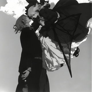 Platform Zero Domesticity style, Midjourney V6.1: black-and-white manga comic strip
