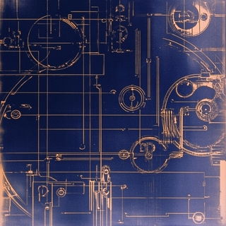 Platform Zero Domesticity style, Midjourney V6.1: technical infrastructure blueprint schematics