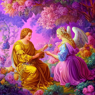 Lavendark style, Midjourney V6.1: classical 18th-century oil painting