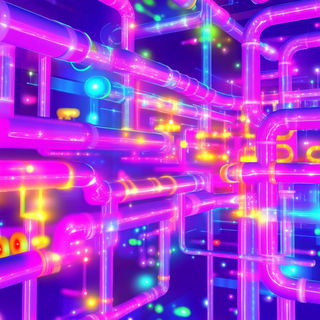 Lavendark style, Midjourney V6.1: technical infrastructure blueprint schematics