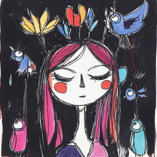 Stratowash style, Midjourney V6.1: traditional folk art