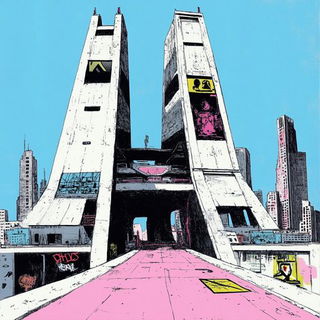 Crescent Plate Phenomenon style, Midjourney V6.1: megacity with futuristic bioarchitecture