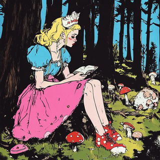 Crescent Plate Phenomenon style, Midjourney V6.1: retro fairy-tale illustration