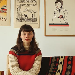 Astralgrass style, Midjourney V6.1: photographic portrait of female protagonist