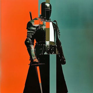 Chromaperegrine style, Midjourney V6.1: concept art character design of retropunk steam knight