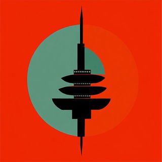 Chromaperegrine style, Midjourney V6.1: bold minimalist logo design for Istanbul city municipal services