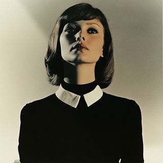 Chromaperegrine style, Midjourney V6.1: photographic portrait of female protagonist
