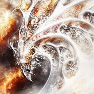 Inkblossom Japonisme style, Midjourney V6.1: abstract 3D render