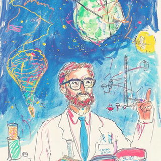 Gearvista style, Midjourney V6.1: editorial illustration for popular scientific magazine cover