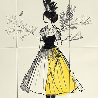 Cryomigratory Cinema style, Midjourney V6.1: haute-couture fashion outfit