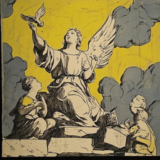 Cryomigratory Cinema style, Midjourney V6.1: classical 18th-century oil painting